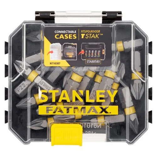 20 darabos, 25 mm-es bitekből álló készlet ütvecsavarozókhoz PZ2 Stanley STA88568 Ingyenes szállítás