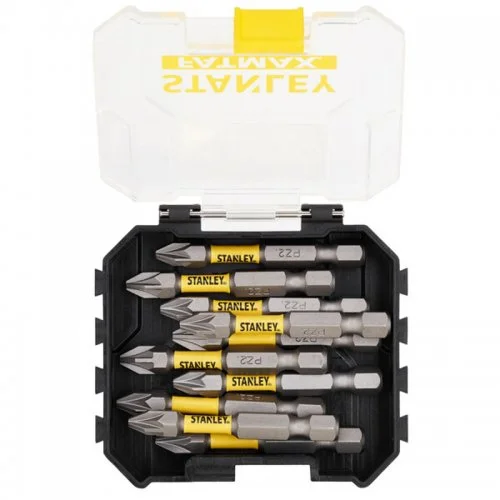 10 darabos 50 mm-es bit készlet ütvecsavarozókhoz PZ2 Stanley STA88572 Nézd meg most