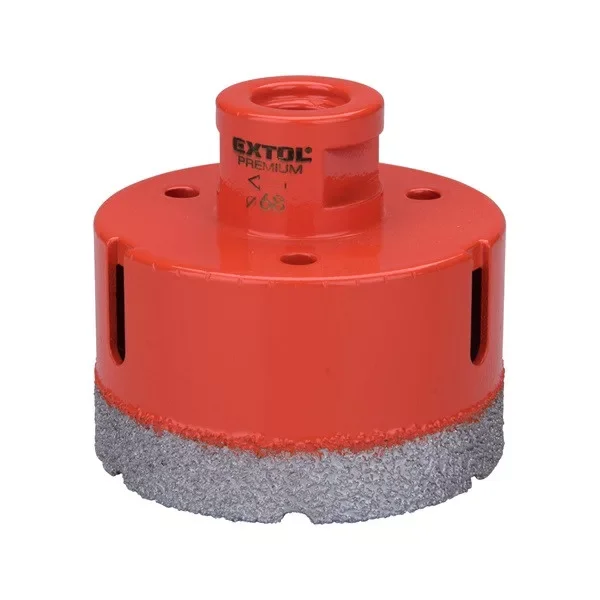 Újdonság EXTOL PREMIUM körkivágó csempére, gyémánt vágóél; 68mm × M14, sarokcsiszolóba fogható