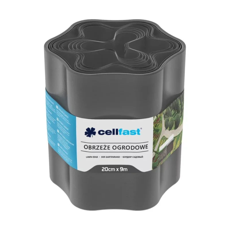 Biztonságos fizetés CELLFAST Ágyásszegély hullámos 20 cm x 9 m grafit