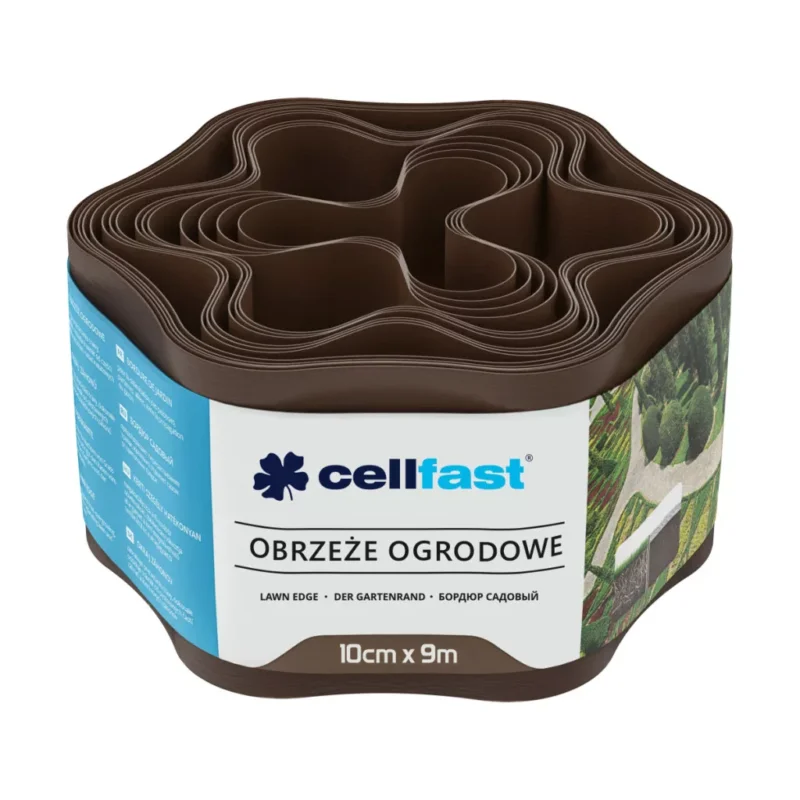 Kihagyhatatlan ajánlat CELLFAST Ágyásszegély hullámos 10 cm x 9 m barna